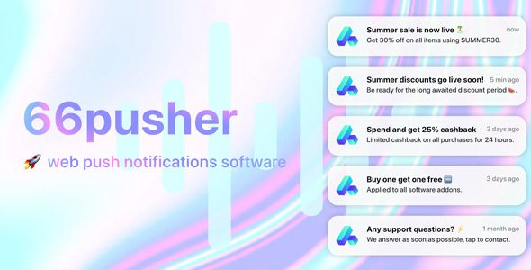 66pusher 14.0.0 Extended – Web Push Notifications