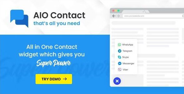 AIO Contact 3.1.0 – All in One Contact Widget – Support Button