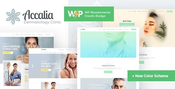 Accalia 1.5.0 – Dermatology Clinic & Cosmetology Center Medical WordPress Theme + Elementor