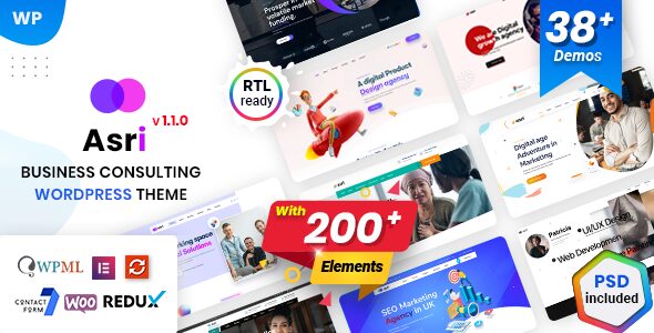 Asri 1.1.4 – Multi-Purpose Elementor WordPress Theme