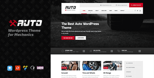 Auto 2.2.0 – WordPress theme for Mechanics, Car Dealers, and Repair Shops