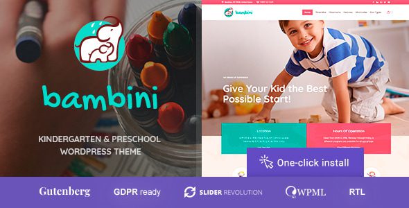 Bambini 1.2.6 – Pre-School and Kindergarten Theme