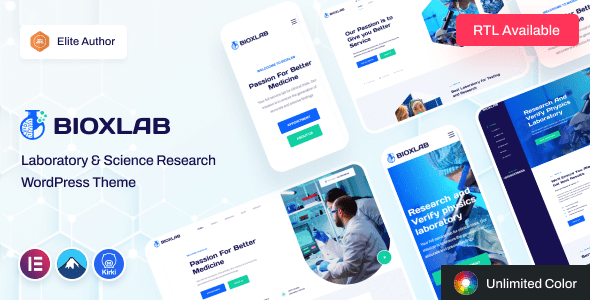 Bioxlab 1.1.4 – Laboratory & Science Research WordPress Theme