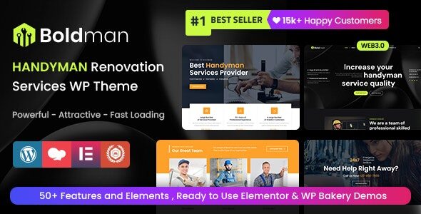 Boldman 7.5.0 – Handyman Renovation Services WordPress Theme