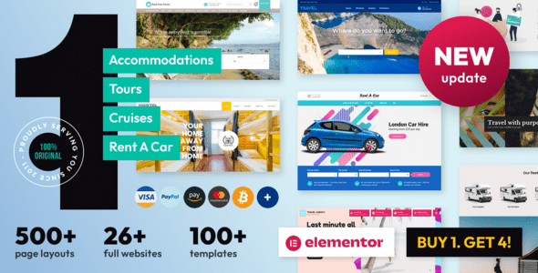 Book Your Travel 8.19.63 – Online Booking WordPress Theme