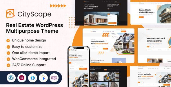 CityScape 1.0.2 – Real Estate WordPress Theme Multipurpose