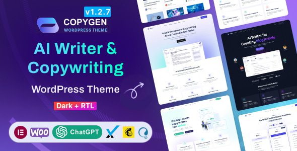 CopyGen 1.3.1 – AI Writer & Copywriting Landing Page WordPress Theme