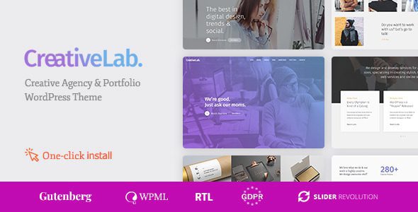Creative Lab 1.2.5 – Studio Portfolio & Design Agency WordPress Theme