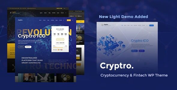 Cryptro 1.5.0 – Crypto, NFT, Blockchain, Bitcoin WordPress