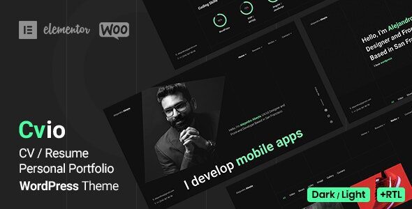 Cvio 3.3.7 – Personal Portfolio WordPress Theme