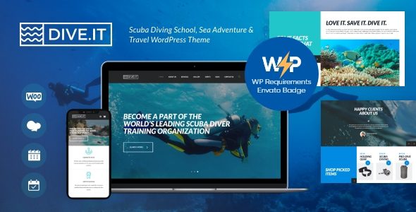 DiveIt 1.4.4 – Scuba Diving School Travel WordPress Theme