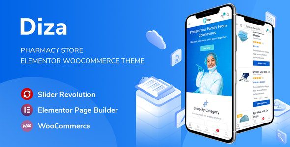 Diza 1.3.14 – Pharmacy Store Elementor WooCommerce Theme