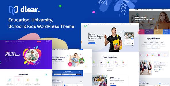 Dlear 1.0.9 – Education, University & School WordPress Theme
