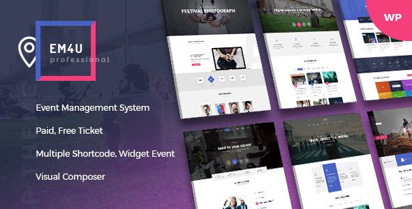 EM4U 1.6.6 – Event Management WordPress Theme for Booking Tickets