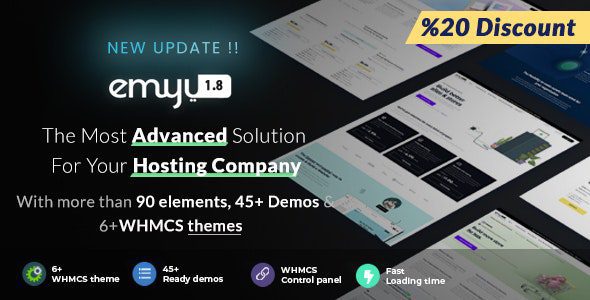 EMYUI 1.8 – Multipurpose Web Hosting with WHMCS Template
