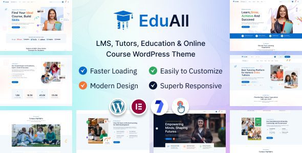 EduAll 1.0.4 – Education LMS Tutors & Online Course WordPress Theme Multipurpose