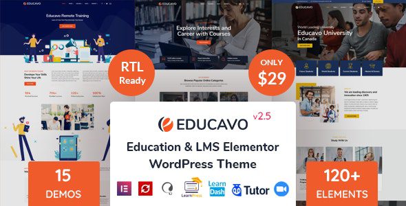 Educavo 3.3.6 – Education WordPress Theme