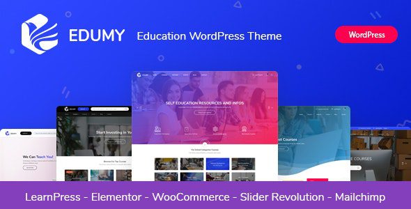 Edumy 1.2.35 – LMS Online Education Course WordPress Theme