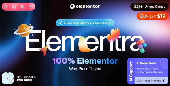 Elementra 1.0.9 – 100% Elementor WordPress Theme