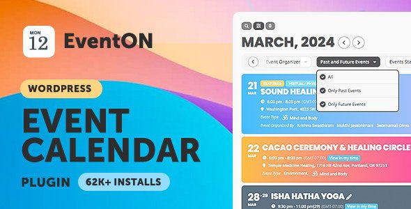 EventOn 5.0.6 + Addons – WordPress Virtual Event Calendar Plugin