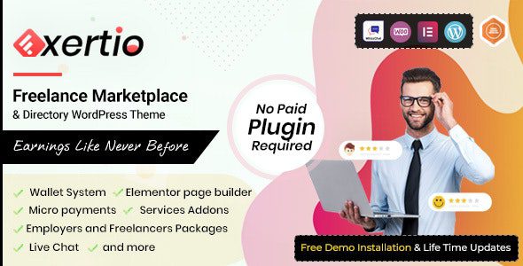 Exertio 1.3.4 – Freelance Marketplace WordPress Theme