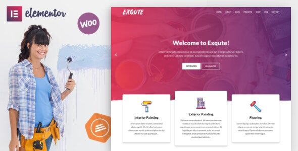 Exqute 1.9.1 – Painting Company WordPress Theme