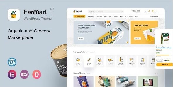 Farmart 1.3.6 – Organic & Grocery Marketplace WordPress Theme