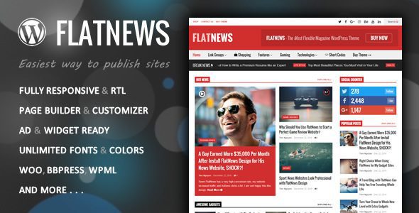 FlatNews 6.1 – Responsive Magazine WordPress Theme
