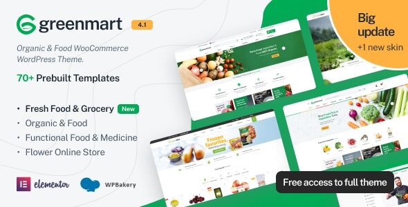 GreenMart 4.2.13 – Organic & Food WooCommerce WordPress Theme