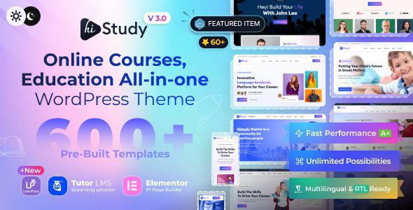 HiStudy 3.1.0 – Education WordPress Theme