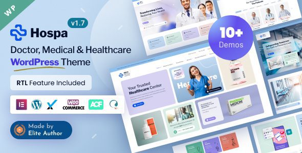 Hospa 2.1 – Doctors, Medical Clinic & Hospital WordPress Theme