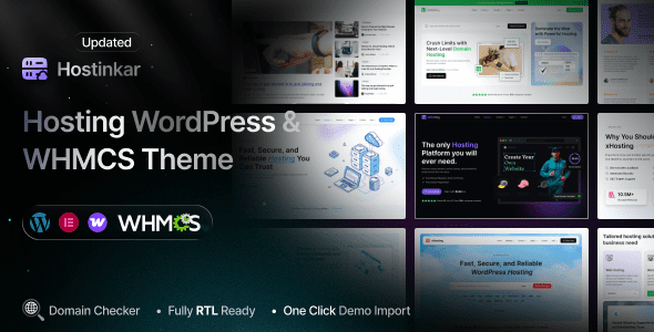 Hostinkar 1.0.2 – Hosting WordPress & WHMCS Theme