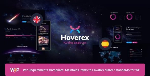 Hoverex 1.5.11 – Cryptocurrency, NFT & ICO WordPress Theme