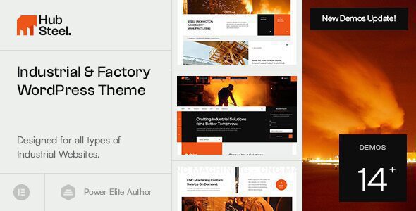 Hubsteel 1.0.1 – Industrial & Factory WordPress Theme