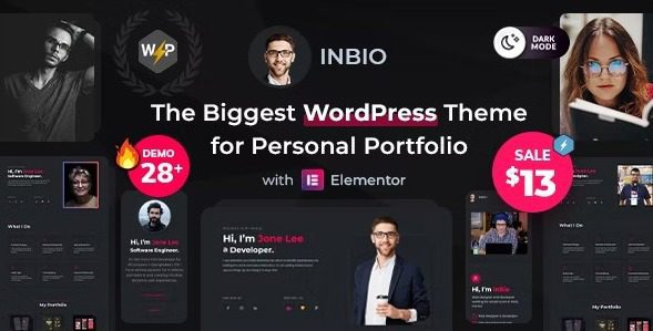 InBio 3.0.5 – Personal Portfolio WordPress Theme