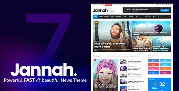 Jannah 7.6.4 – Newspaper Magazine News BuddyPress WordPress Theme