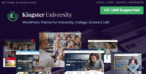 Kingster 3.2.4 – Education, School WordPress