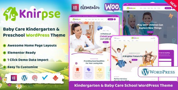Knirpse 1.5.1 – Kindergarten, Shool & Baby Care WordPress Theme