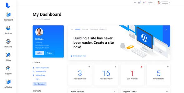 Lagom Theme 2.3.2 + Website Builder – Solution for WHMCS Business