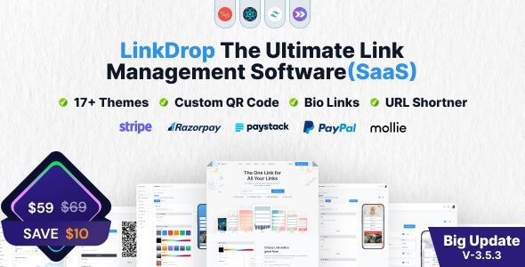 Linkdrop 4.0.0 – SaaS Link Management Tool