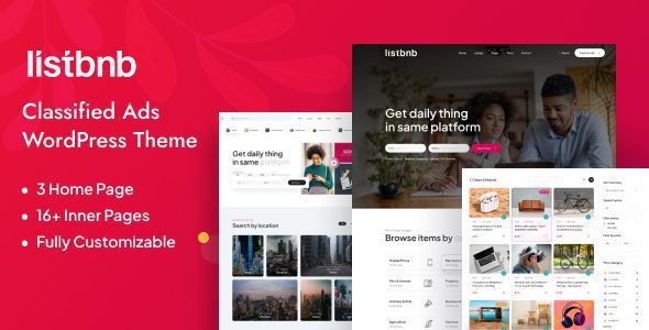 Listbnb 1.0.6 – Classified Ads WordPress Theme