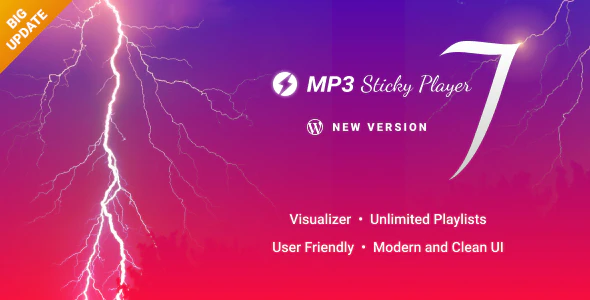 MP3 Sticky Player WordPress Plugin 7.5