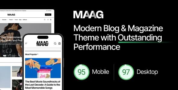 Maag 1.0.4 – Modern Blog & Magazine WordPress Theme