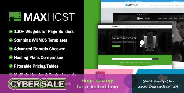 MaxHost 9.10.2 – Web Hosting, WHMCS and Corporate Business WordPress Theme with WooCommerce