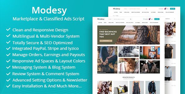 Modesy 2.4.1 – Marketplace & Classified Ads Script
