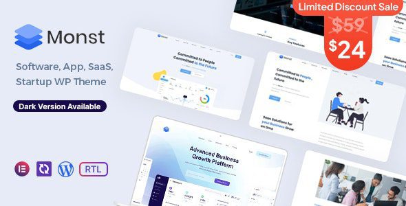Monst 1.2.3 – Saas Startup WordPress Theme