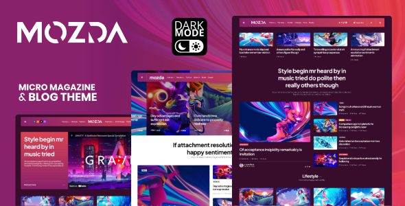 Mozda 1.2.0 – Micro Magazine & Blog Theme with Dark Mode