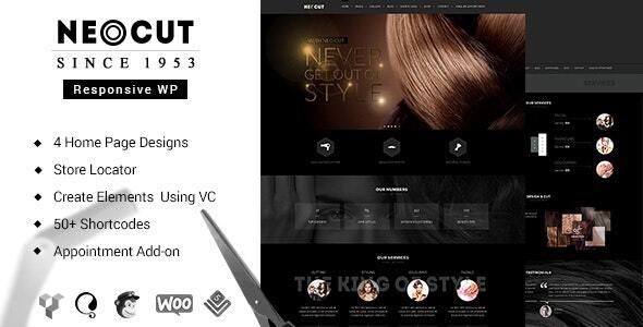 Neo Salon 3.8 – Barber Shop WordPress Theme