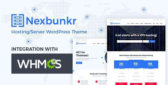 Nexbunker 1.8 – Hosting/Server WordPress Theme + WHMCS