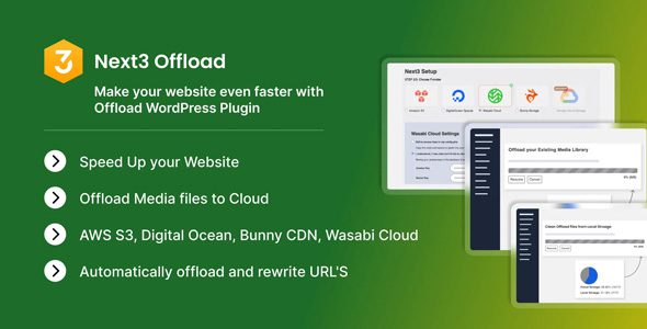 Next3 Offload 4.3.7 –  WordPress Optimization Plugin